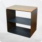 Mobile Preview: Nachttisch mit Holzabdeckung - Stahl 3 mm, Echtholzfurnier